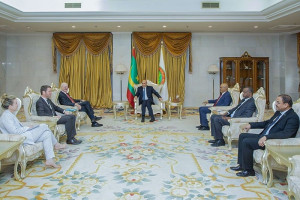 رئيس موريتانيا يستقبل دي ميستورا